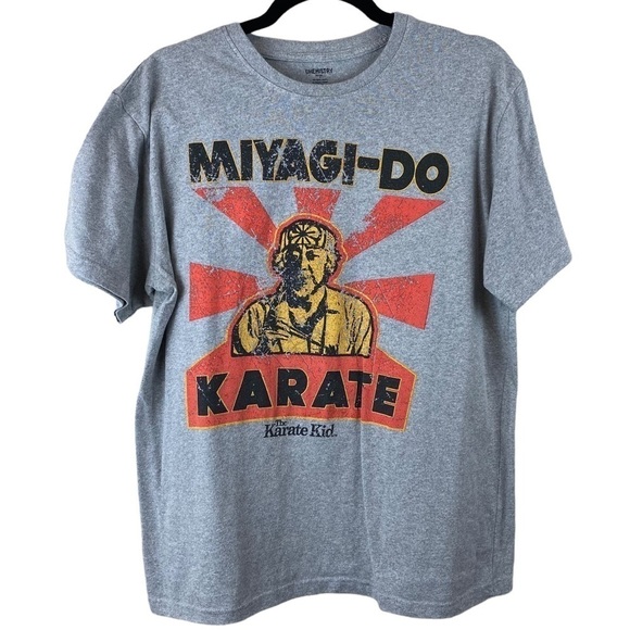 The Karate Kid Mr. Miyagi t-shirt Miyagi-Do Karate Cobra Kai Large unisex Shirt - Picture 1 of 4